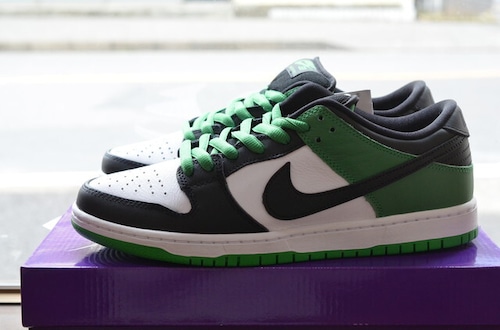 Nike SB Dunk Low Pro Black and Classic Green