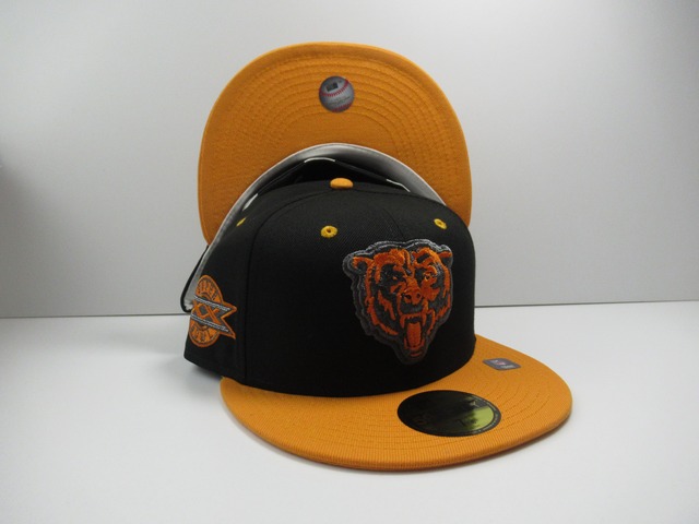 Exclusive NEW ERA 59fifty Chicago Bears　シカゴ・ベアーズ　BLACK×TANGO ORANGE