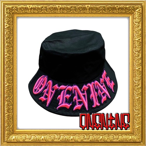 3DLOGO BUCKET HAT(PURPLE×NEONPINK)M