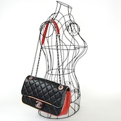 CHANEL シャネル マトラッセ ラムスキン シングルフラップ ダブルチェーン ショルダーバッグ マルチカラー シルバー金具 23番台