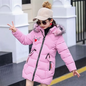 中綿コート ダウンコート 子供用 女の子 3色 120-150㎝ アウター フード付き 中綿ジャケット 秋冬 防寒 25zm1555 中綿コート ダウンコート 子供用 女の子 3色 120-150㎝ アウター フード付き 中綿ジャケット 秋冬 防寒 25zm1555