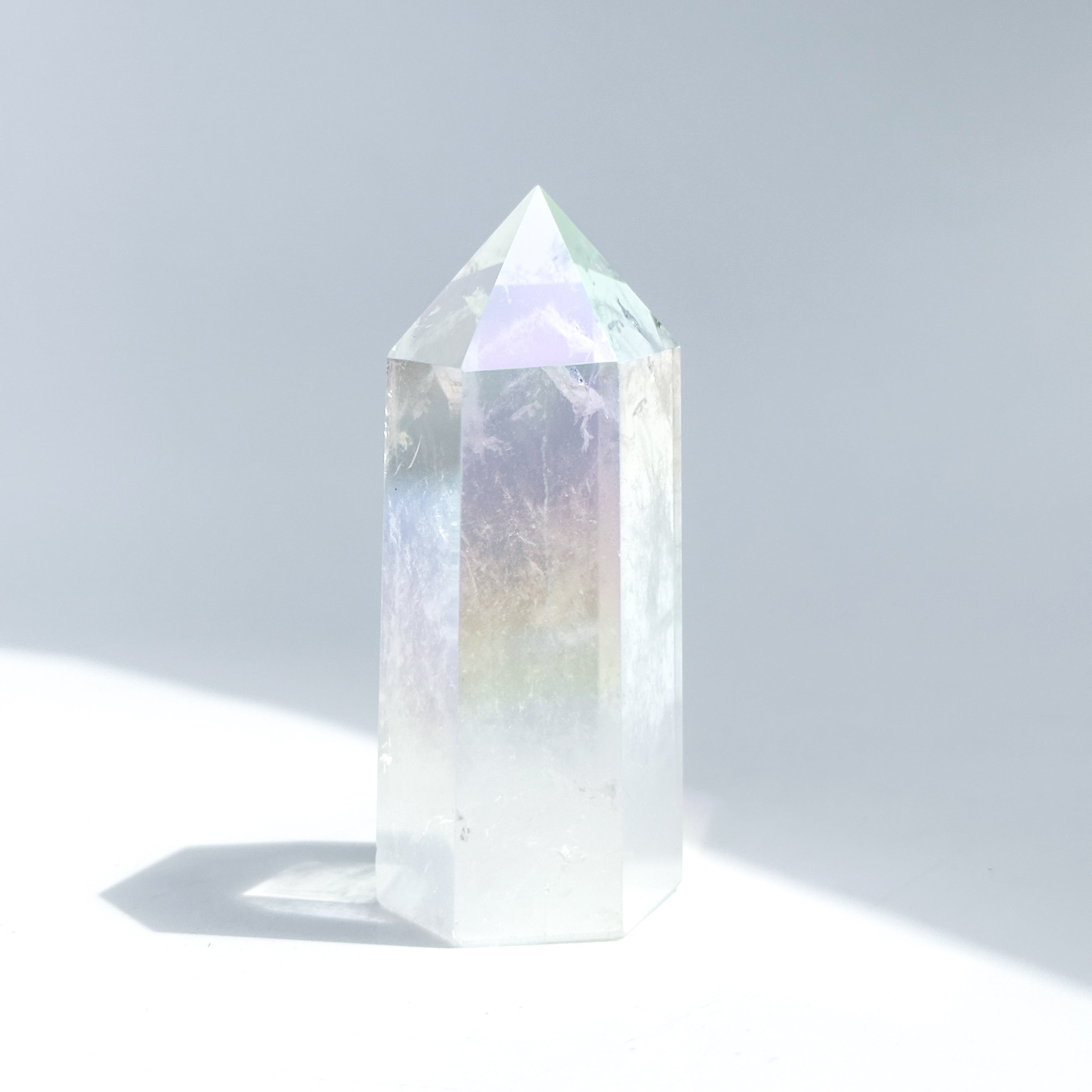 らぴす　偉大なる地球の宝物　虹煌めく幻のエンジェルラダーオーラアメトリン 透明感◎エンジェルオーラクォーツ タワー93◇ Angel Aura Quartz