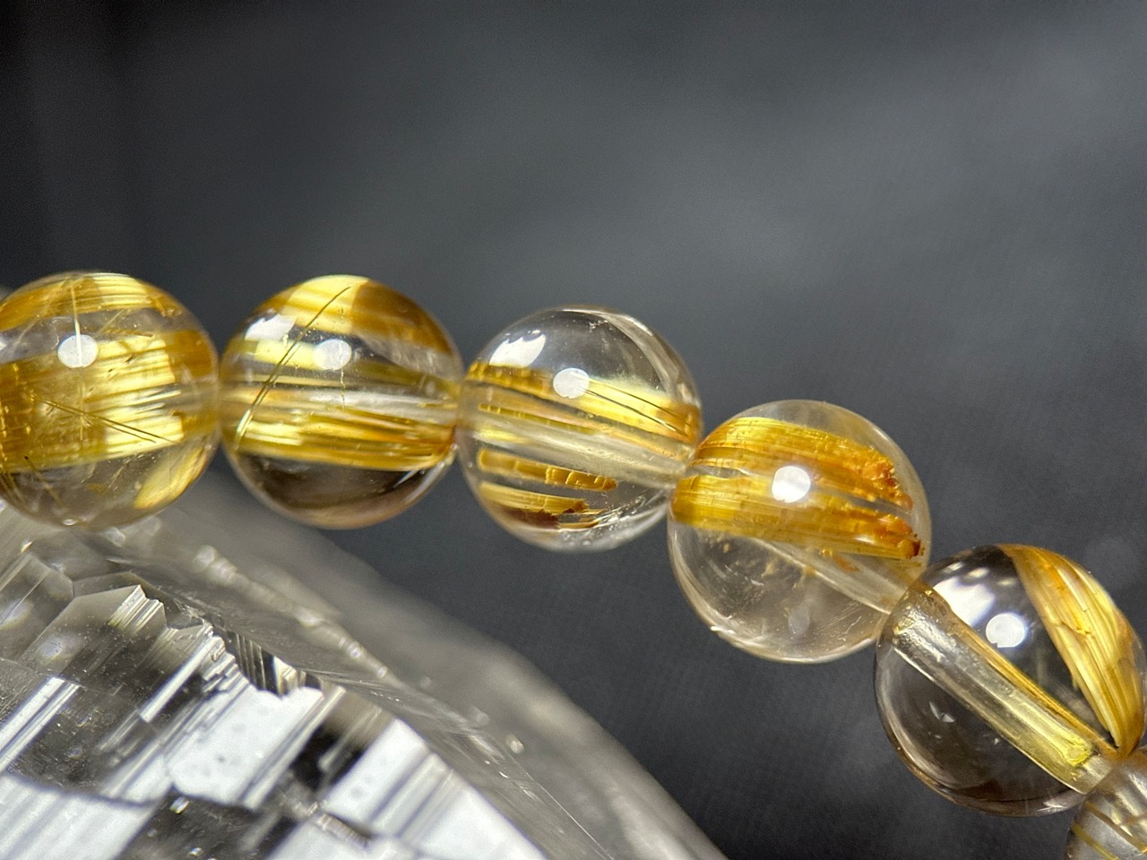 【SS】タイチンルチルクォーツブレスレット(7mm)