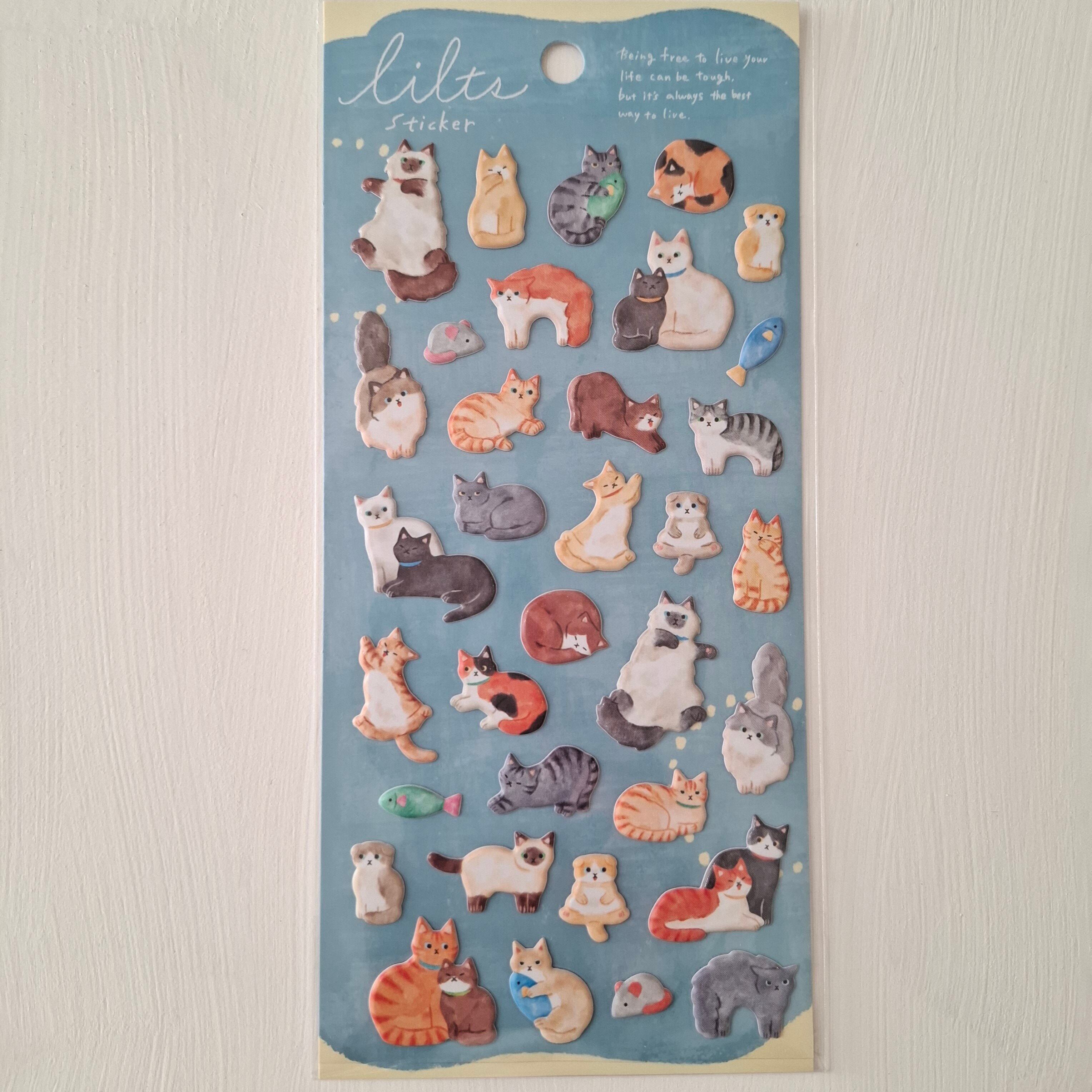 キャット リルツステッカー マインドウェイブ 立体シール | tuuli 文具