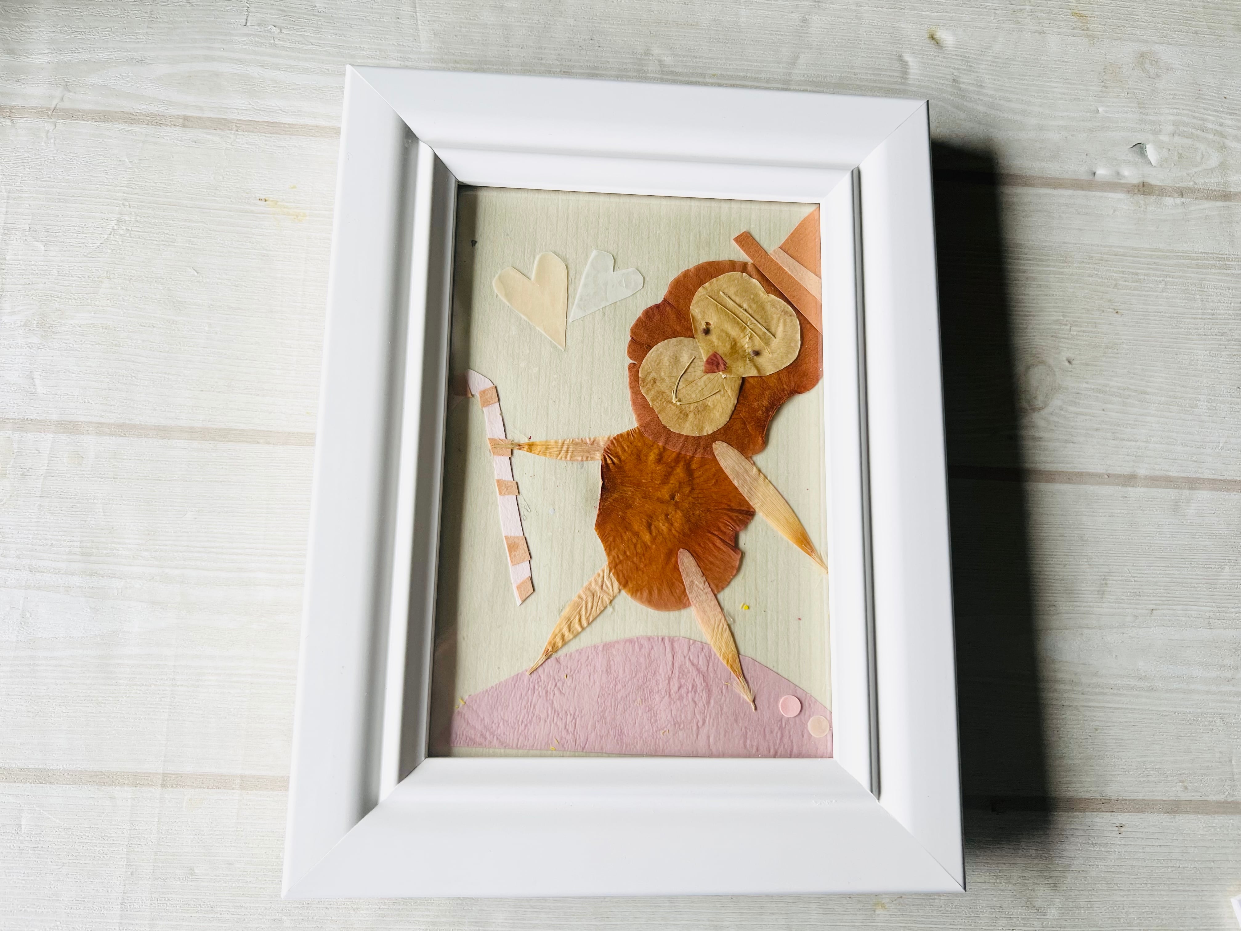 押し花 額 みんなのうたのオープニングアニメーションで制作のセル画