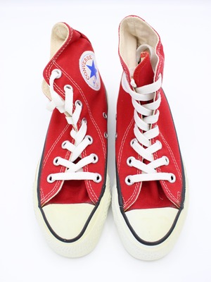 1980'S Deadstock Converse MADE IN THE U.S.A. BOY'S  Hi  RED  SIZE 2 1/2