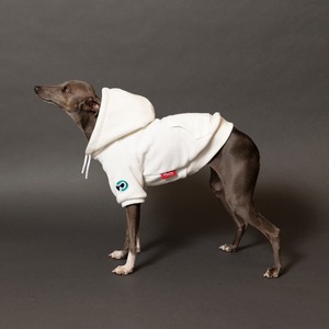 半袖プルオーバーパーカー2023　white / イタグレ服