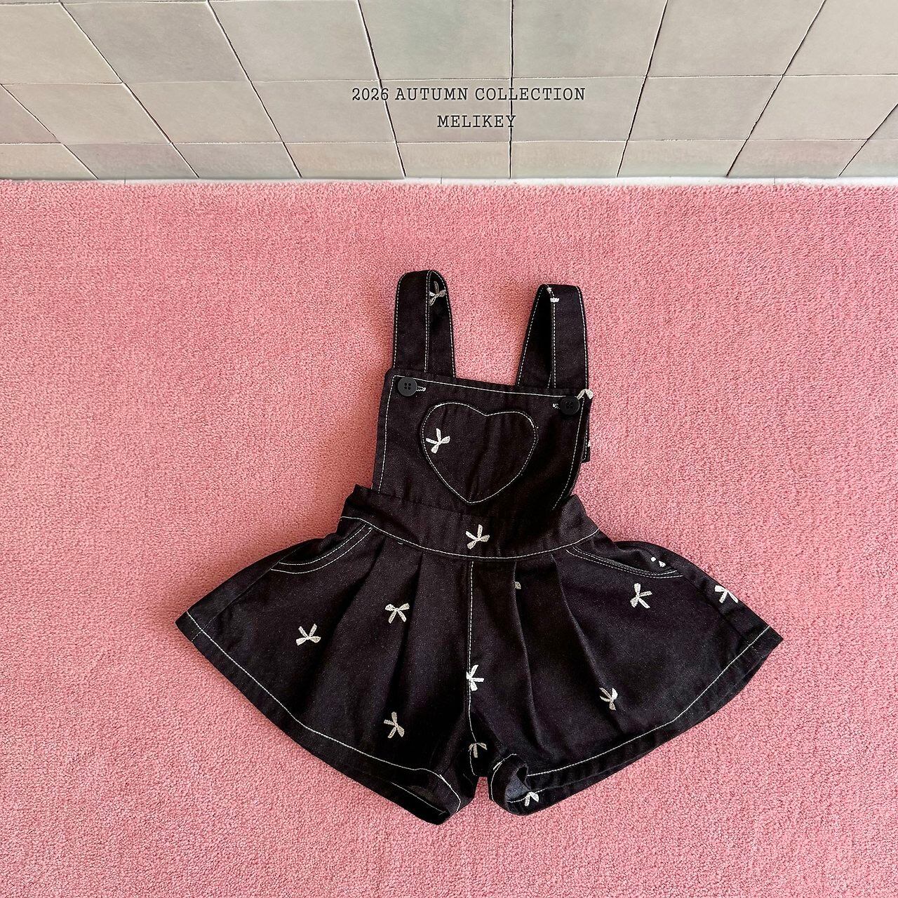【予約/送料無料】melikey / Ribbon-embroidered suspenders