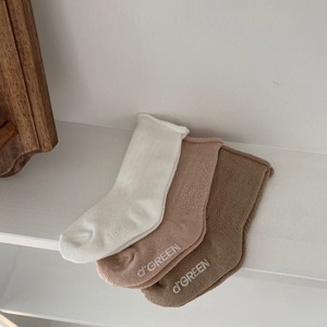 【即納商品】〇digreen〇  3足set Flora socks   [ベビー キッズ 靴下 韓国子供服]