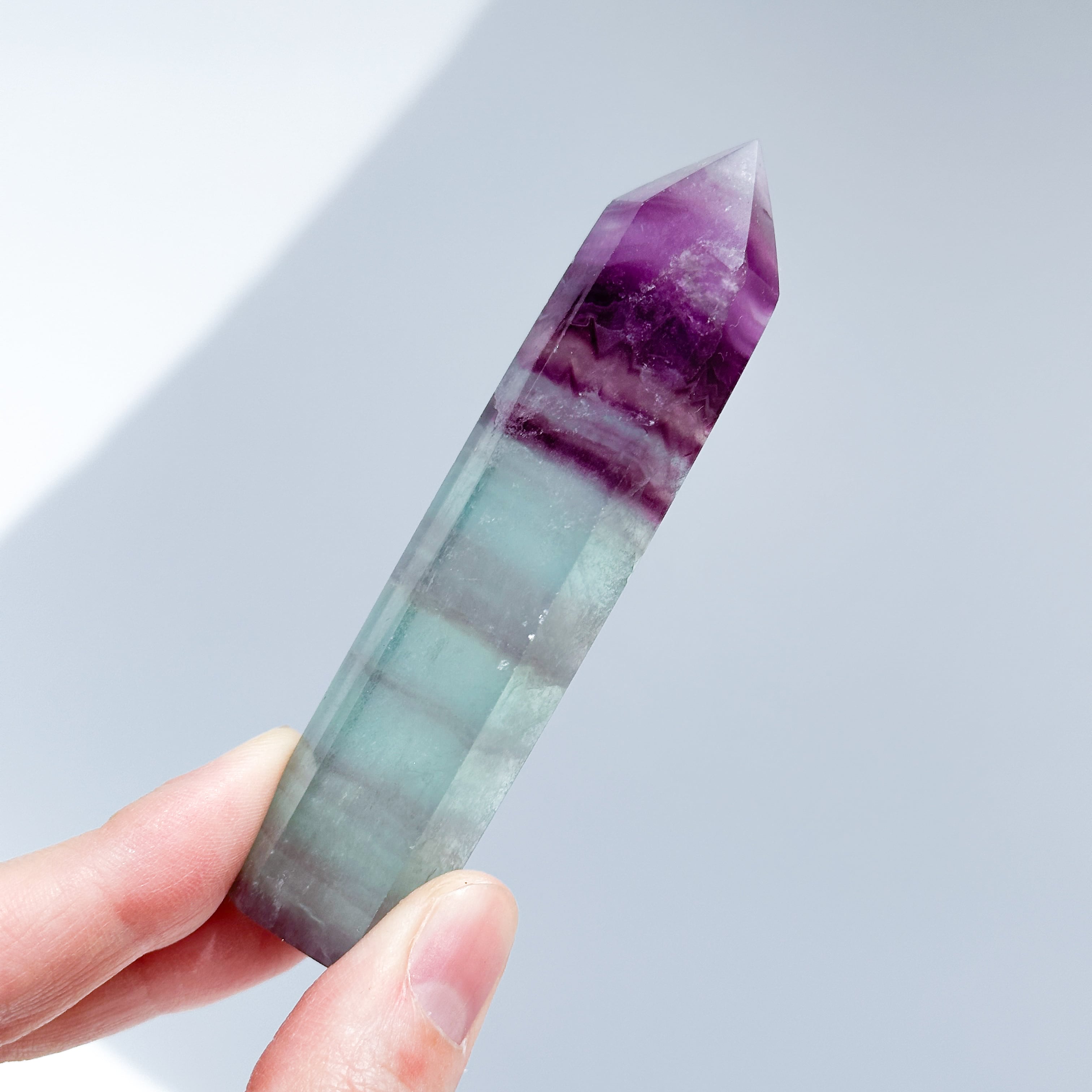 大型 天然石 レインボーフローライト タワー高さ約15センチ レインボーフローライト タワー15◇ Rainbow Fluorite ◇天然石・鉱物