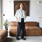 KUON / Arimatsu Shibori Camp Collar Shirt