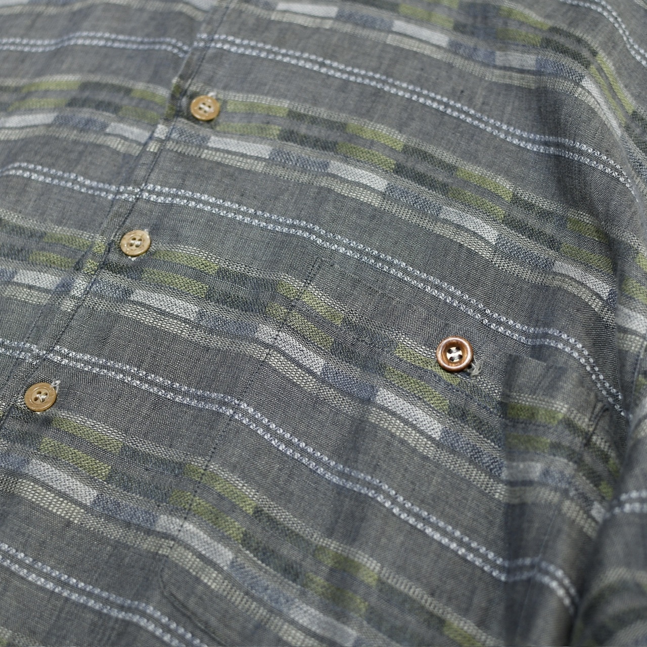 jacquard weave design linen rayon pullover shirt
