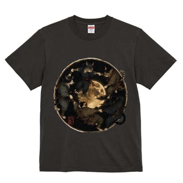 「五影忍（ごえいにん） ― 月下の結陣」Tシャツ 半袖