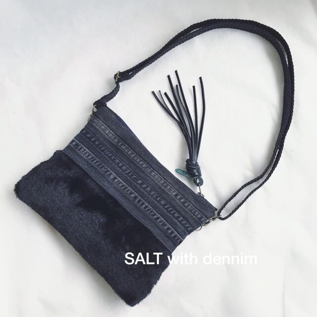 BlackDenimショルダーポーチ No.4504