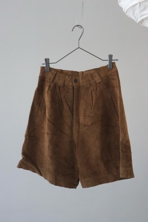 80s-90s suède leather short pants