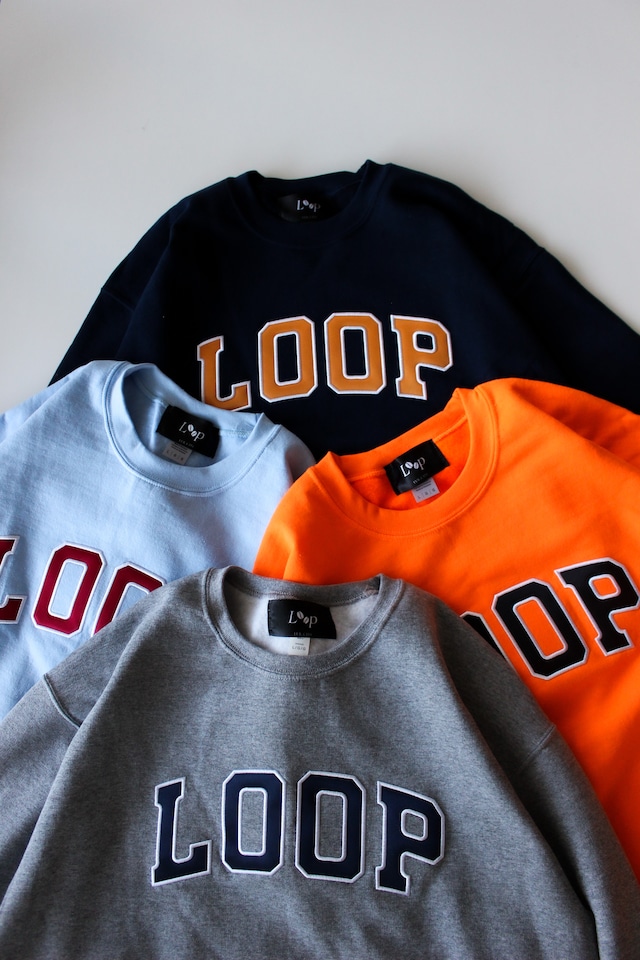 LOOP SATIN EMBROIDERY SWEAT