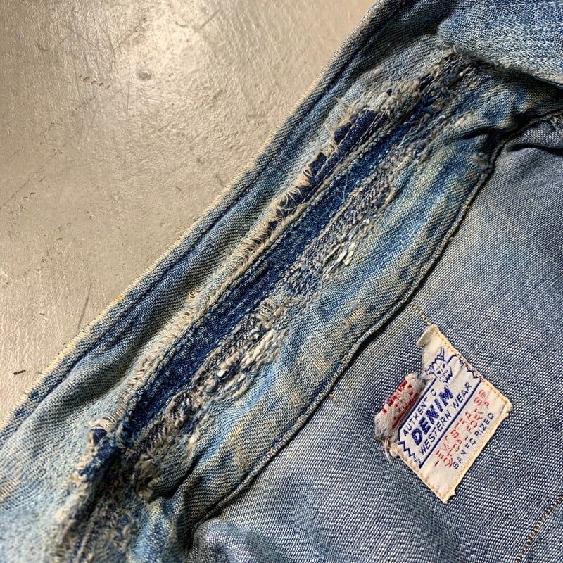 50's LEVI'S リーバイス デニムウェスタンシャツ ショートホーンタグ