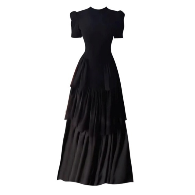 アシンメトリーティアード ワンピース 239533