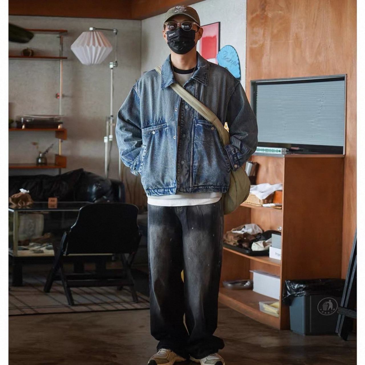 Vintage wash denim jacket 1224 - 5