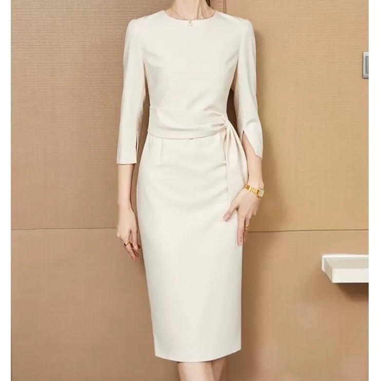 エレガントな雰囲気 レディース スリムデザイン ロングドレス YH8809