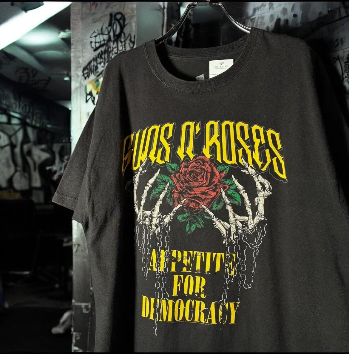 Hanes GUNS'N ROSES バンドTシャツ ガンズアンドローゼズ 黒 | 古着屋