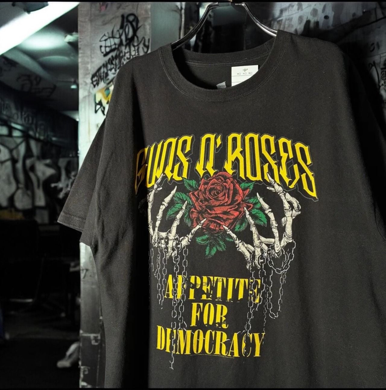 Hanes GUNS’N ROSES バンドTシャツ　ガンズアンドローゼズ　黒