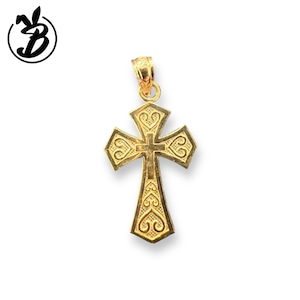 10k Gold pendant top - Latin Cross