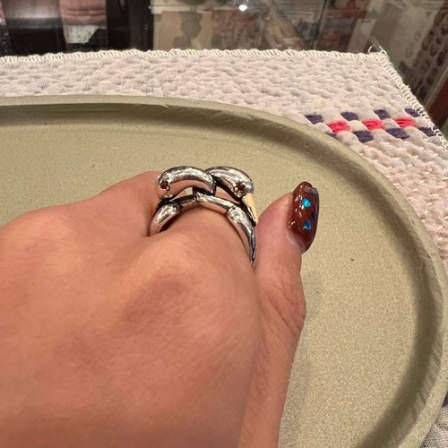 TOPANGA Jewelry　Hand-carved bird  Ring　Size  12 15 18 手彫り鳥リング　指輪　リング　鳥　bird