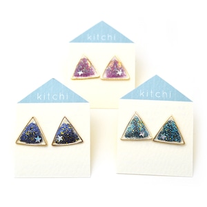 kitchi　三角の星空ピアス