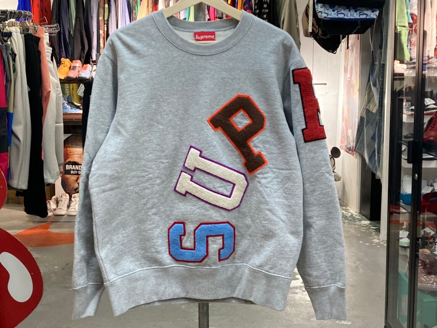 Supreme 20AW BIG ARC CREWNECK HEATHER GREY MEDIUM 110KE5786 