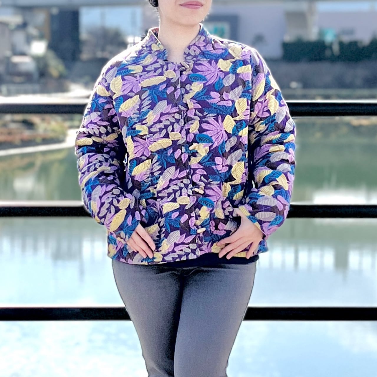 HT-P サリーキルティングジャケット 紫 | didi