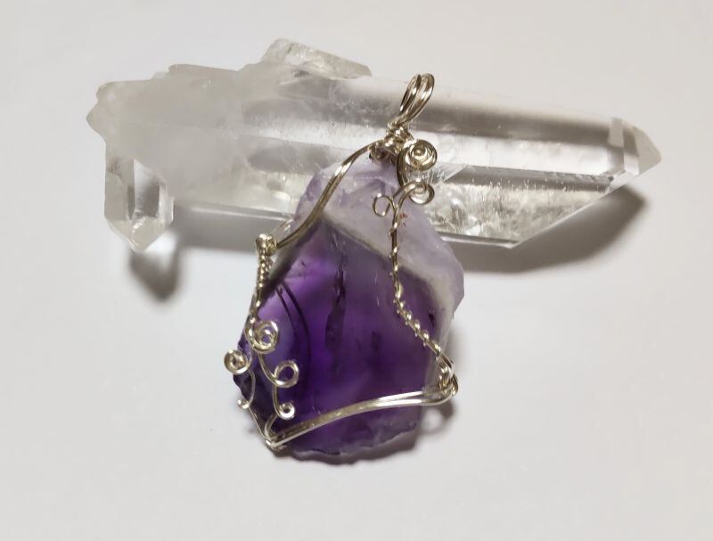 ∞アメジスト(トラピチェ)スライス・ペンダントトップ