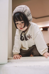 韓国子供服 / ONU / 26Autumn / 刺繍パッチTシャツ / 秋服 *12M~XL *