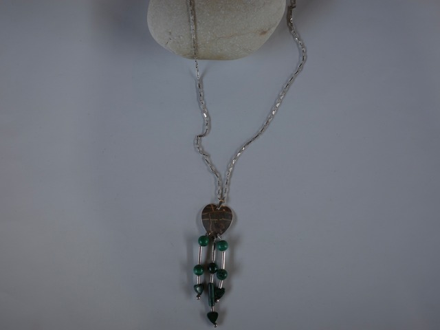 〈vintage silver925〉mexican heart fringe necklace