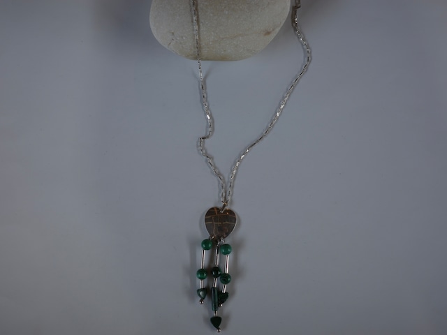 〈vintage silver925〉mexican heart fringe necklace