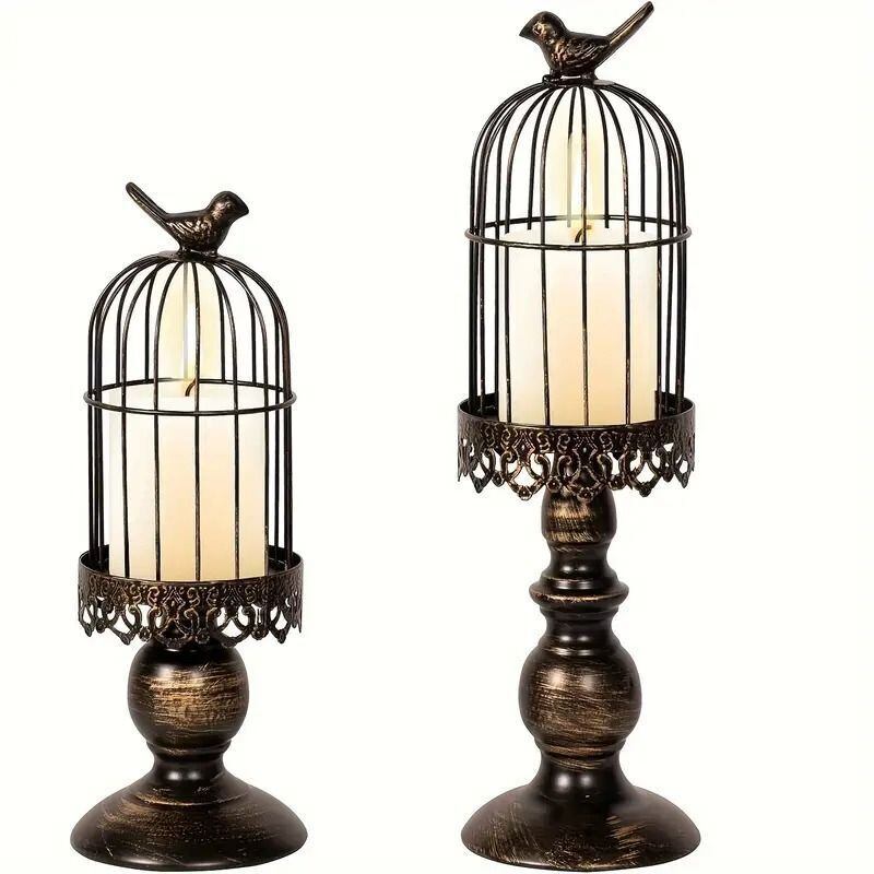 キャンドルスタンド キャンドルホルダー 鳥かご型 2つセット