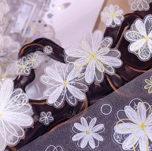 新作☆YB73|小白家【白色梦屿】型抜き グリッター PETテープ 新作☆YB73|小白家【白色梦屿】型抜き グリッター PETテープ