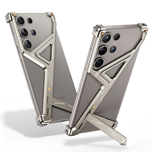 ◆Galaxy S24 Ultra◆ Geometric Aluminum Frameless Phone Case / ジオメトリック アルミニウム フレームレス スマホケース