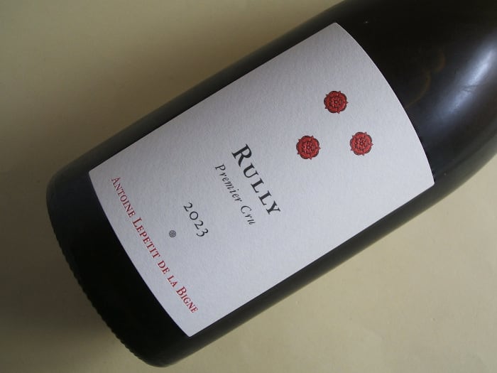 リュリー 1級 白 2023年 アントワーヌ・ルプティ・ド・ラ・ビーニュ