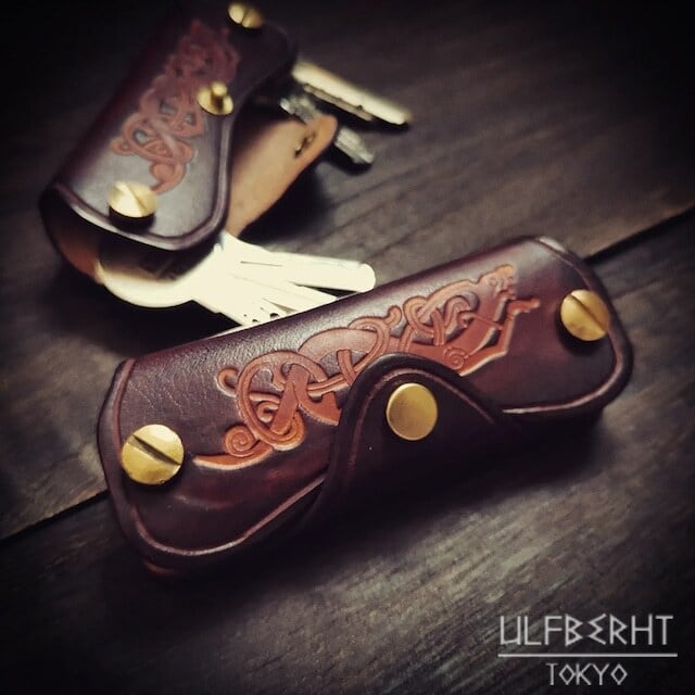 キーホルダー／本革 レザー キーケース ヴァイキング 北欧 Leather