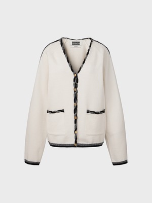 [EENK][WOMEN] Twist Edge Knit Cardigan – Ivory 正規品 韓国ブランド 韓国通販 韓国代行 韓国ファッション インク 日本 店舗