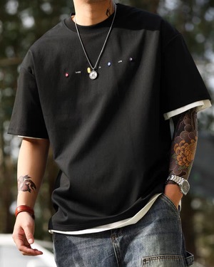 Casual Embroidered Tee  K0300