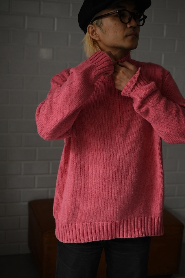 OK/90's "polo by Ralph Lauren" harf zip cotton knit