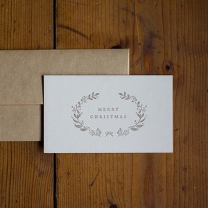 大枝活版室 / X'm mini card&envelope 〈クリスマス カード・ギフトカード・活版・メッセージカード〉