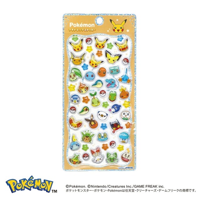 ポケモン プチドロップステッカー フェイス1