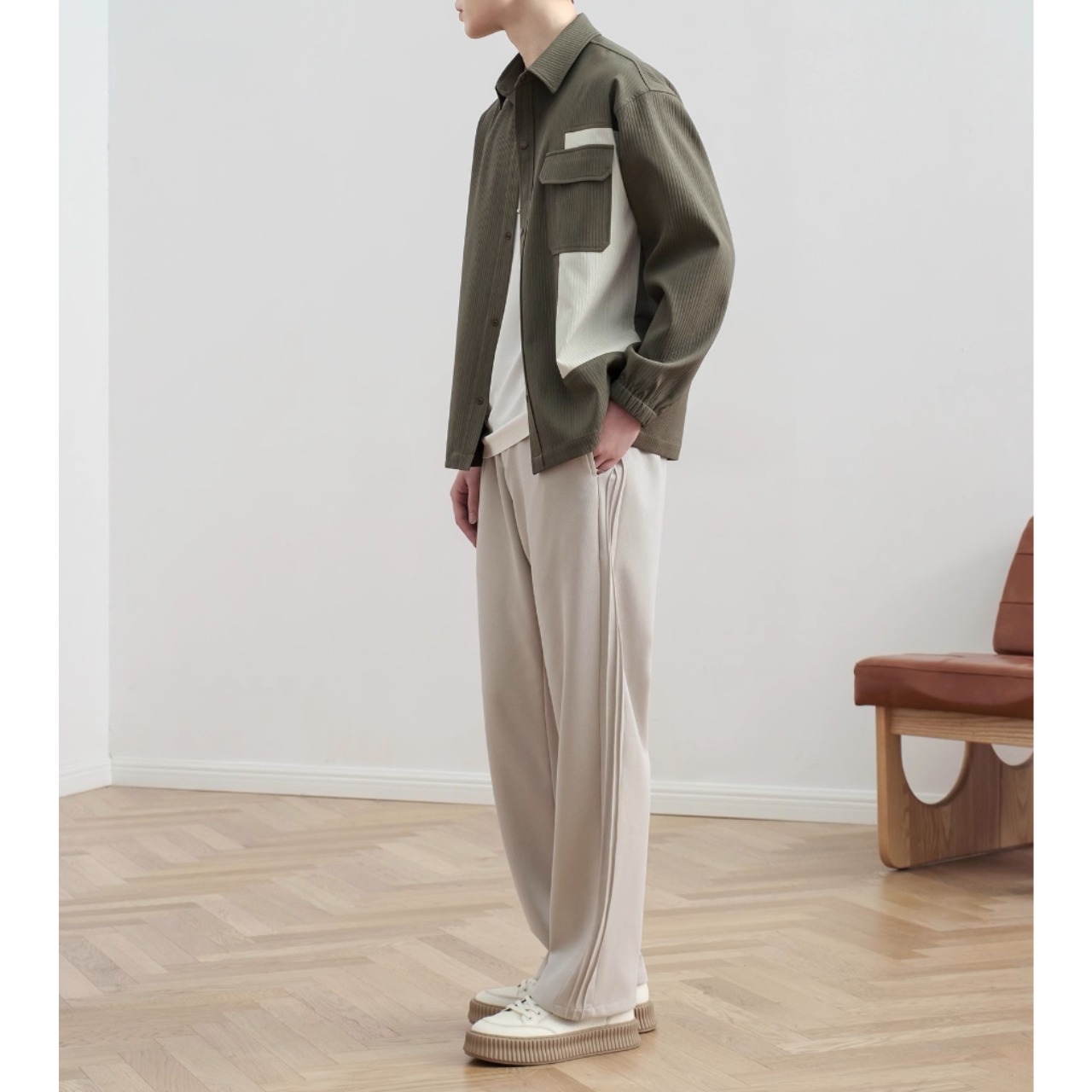 コントラストカラー カジュアルジャケット af0369