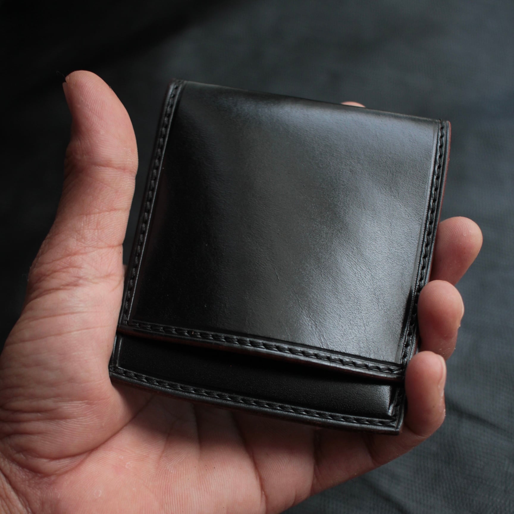 SS ウォレット(イタリアン ダブルショルダー/茶芯ブラック) | 6T