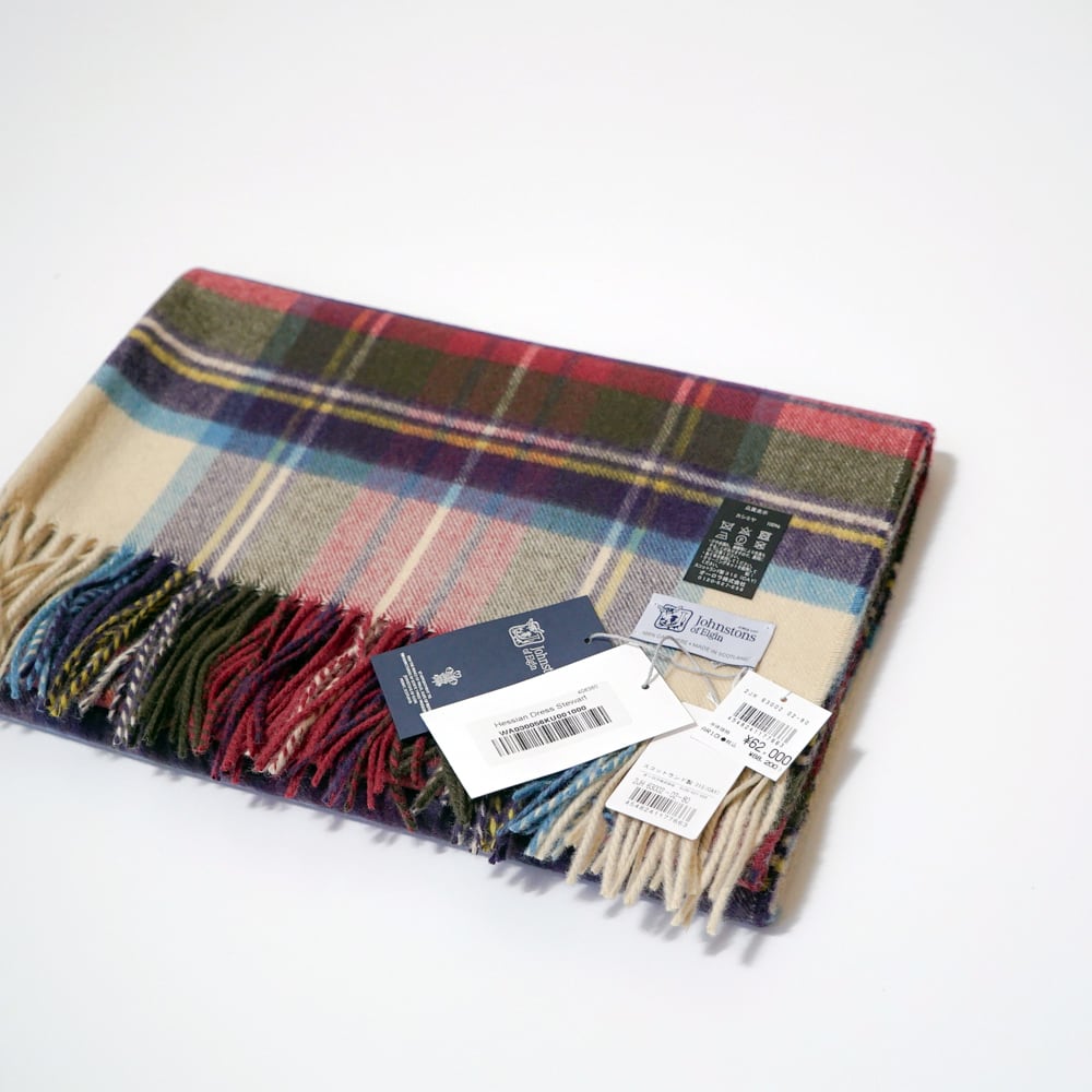 国内正規品 Johnstons ジョンストンズ カシミヤ100% 大判 ストール ヘシアンドレススチュワート