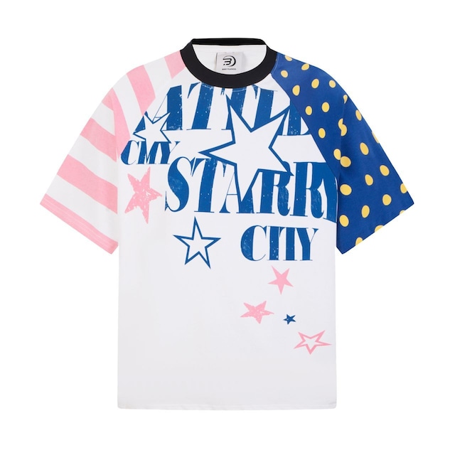 スタークレイジーパターンラグランTシャツ 5col R02300