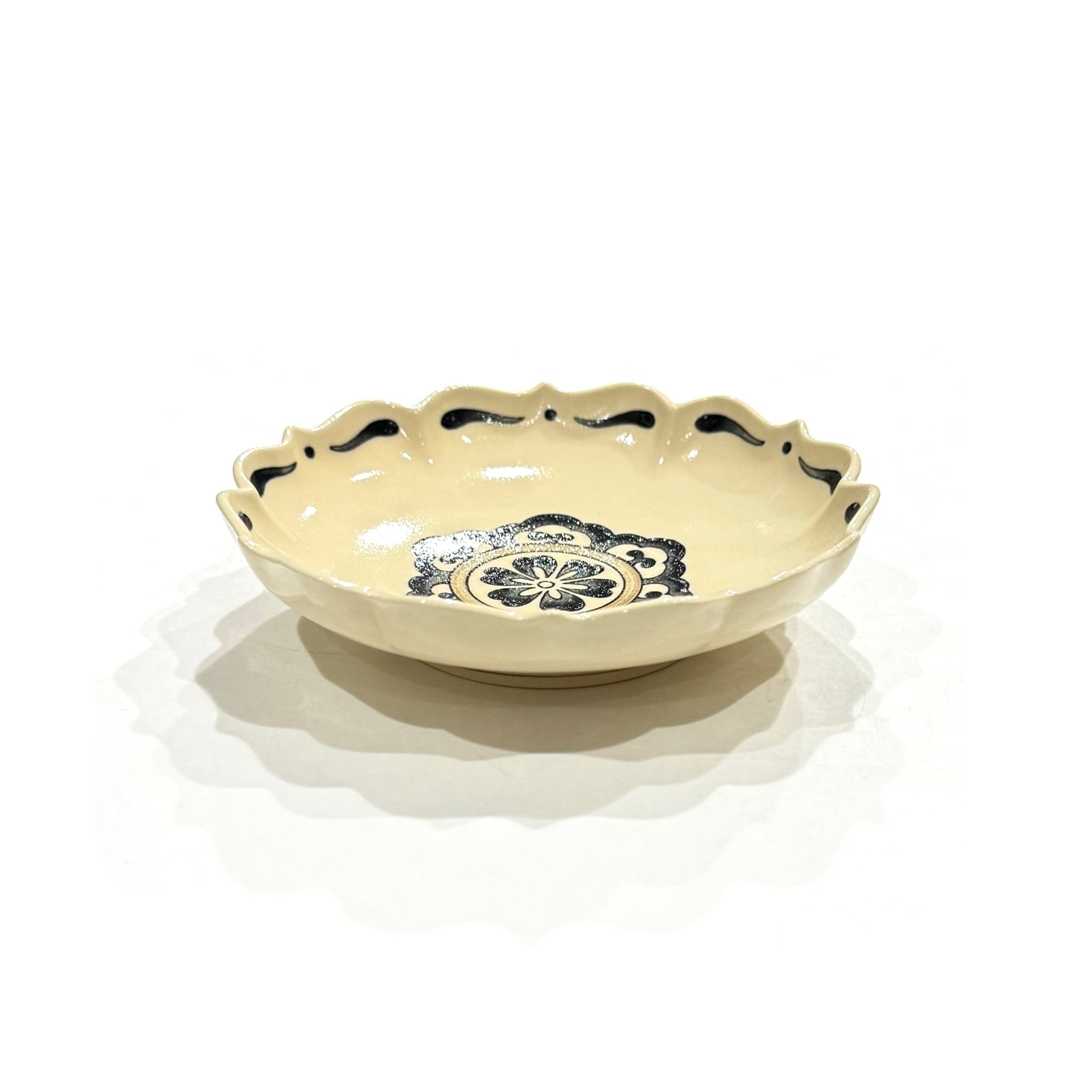 SALE】栗田花弁紋 桔梗渕4寸皿 T2 | 24to3［西富陶磁器オンライン